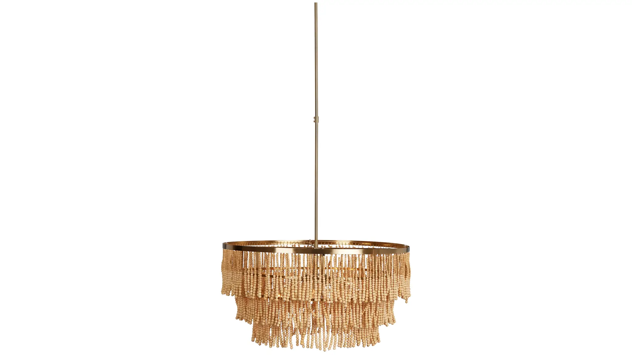 Sago Light Tone Wood Chandelier