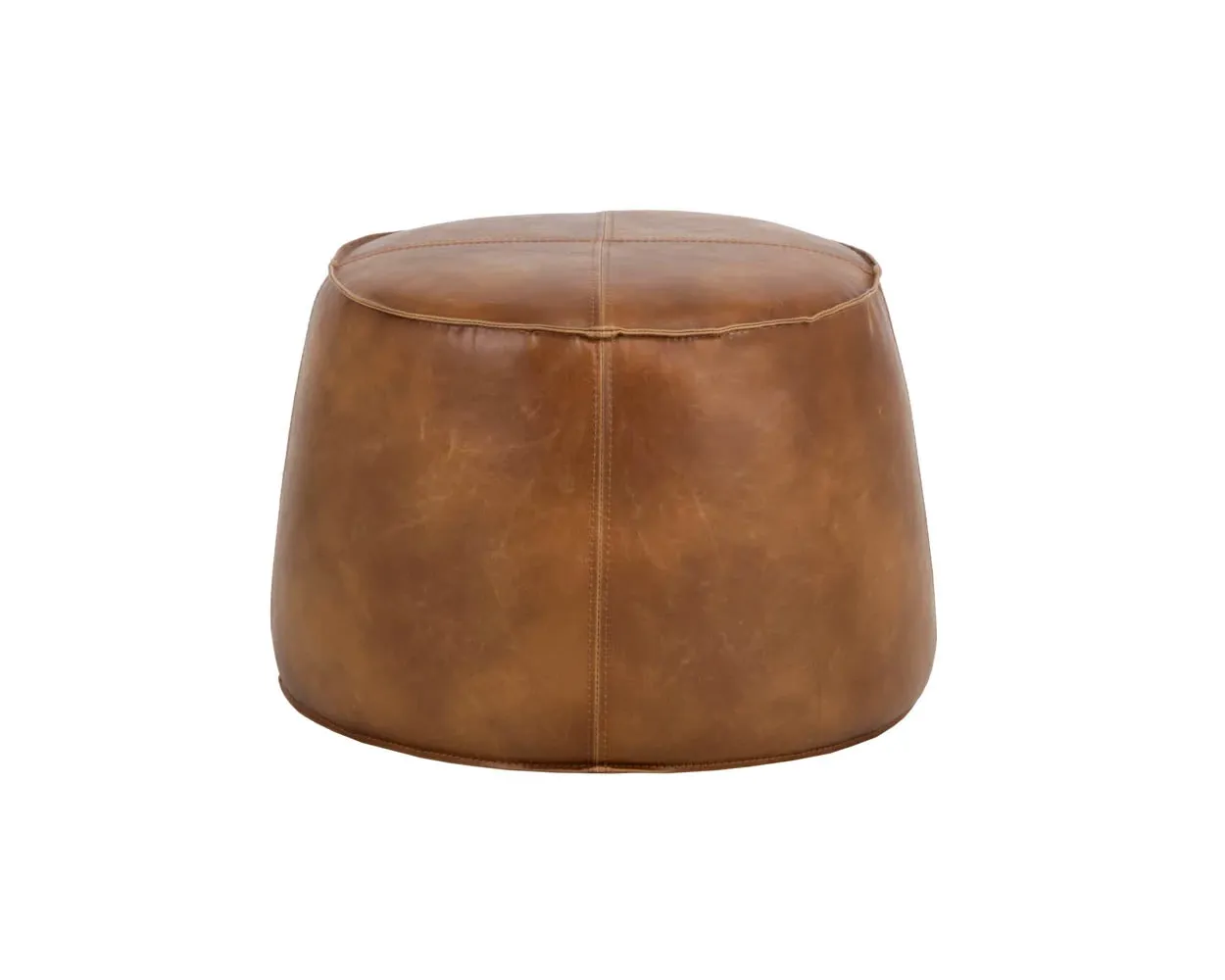 Jude Brown Lthr/vinyl Accent Ottoman