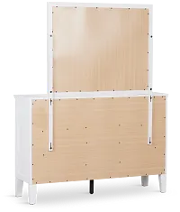 Seabrook White Small Dresser & Mirror