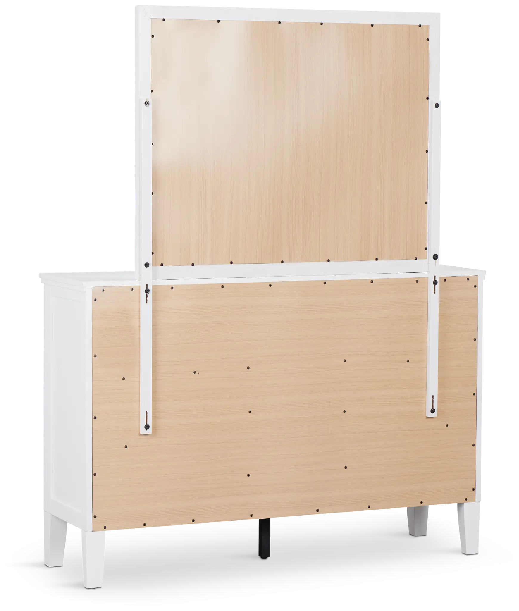 Seabrook White Small Dresser & Mirror Seabrook White Small Dresser & Mirror