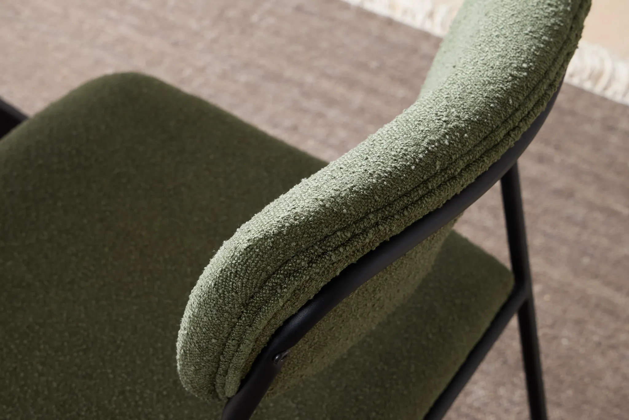 Lynden Green Metal Upholstered Side Chair