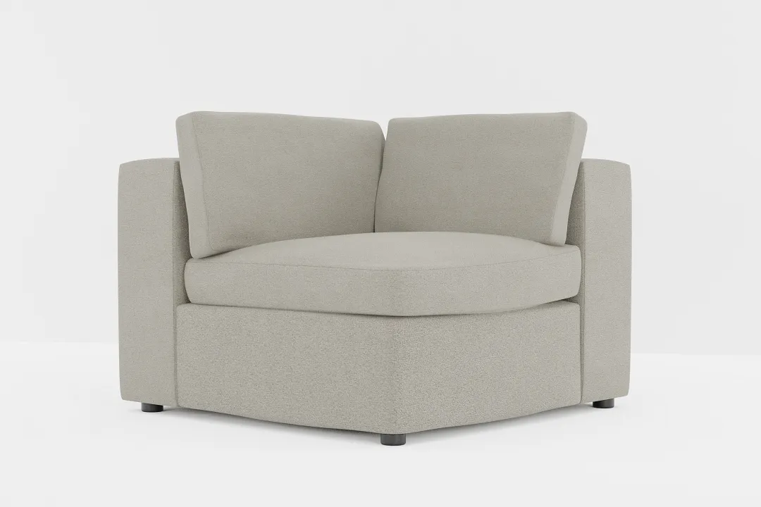 Destin Elite Gray Fabric Corner Chair