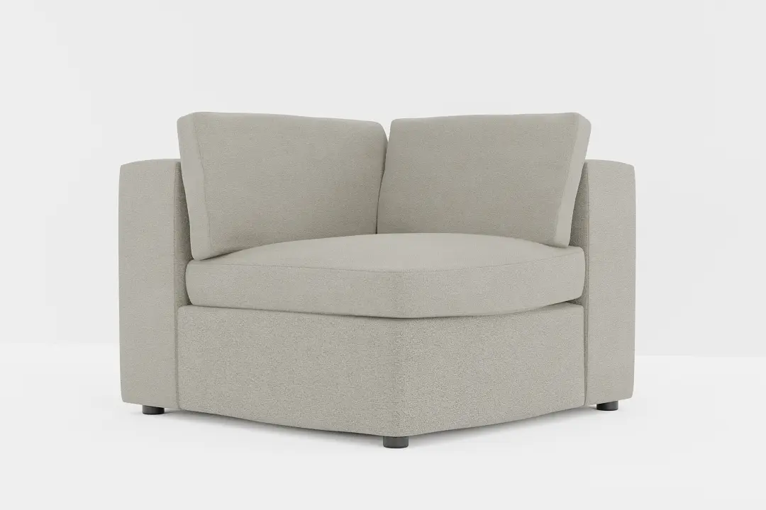 Destin Elite Gray Fabric Corner Chair Destin Elite Gray Fabric Corner Chair