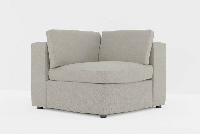 Destin Elite Gray Fabric Corner Chair