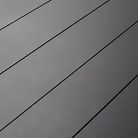 Linear 87" Dk Gray Aluminum Table & 4 Sling Side Chairs