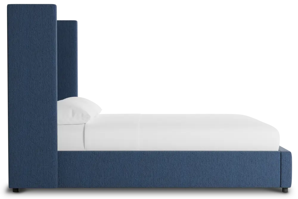 Captiva Revenue Dark Blue 60" Upholstered Shelter Bed Captiva Revenue Dark Blue 60" Upholstered Shelter Bed