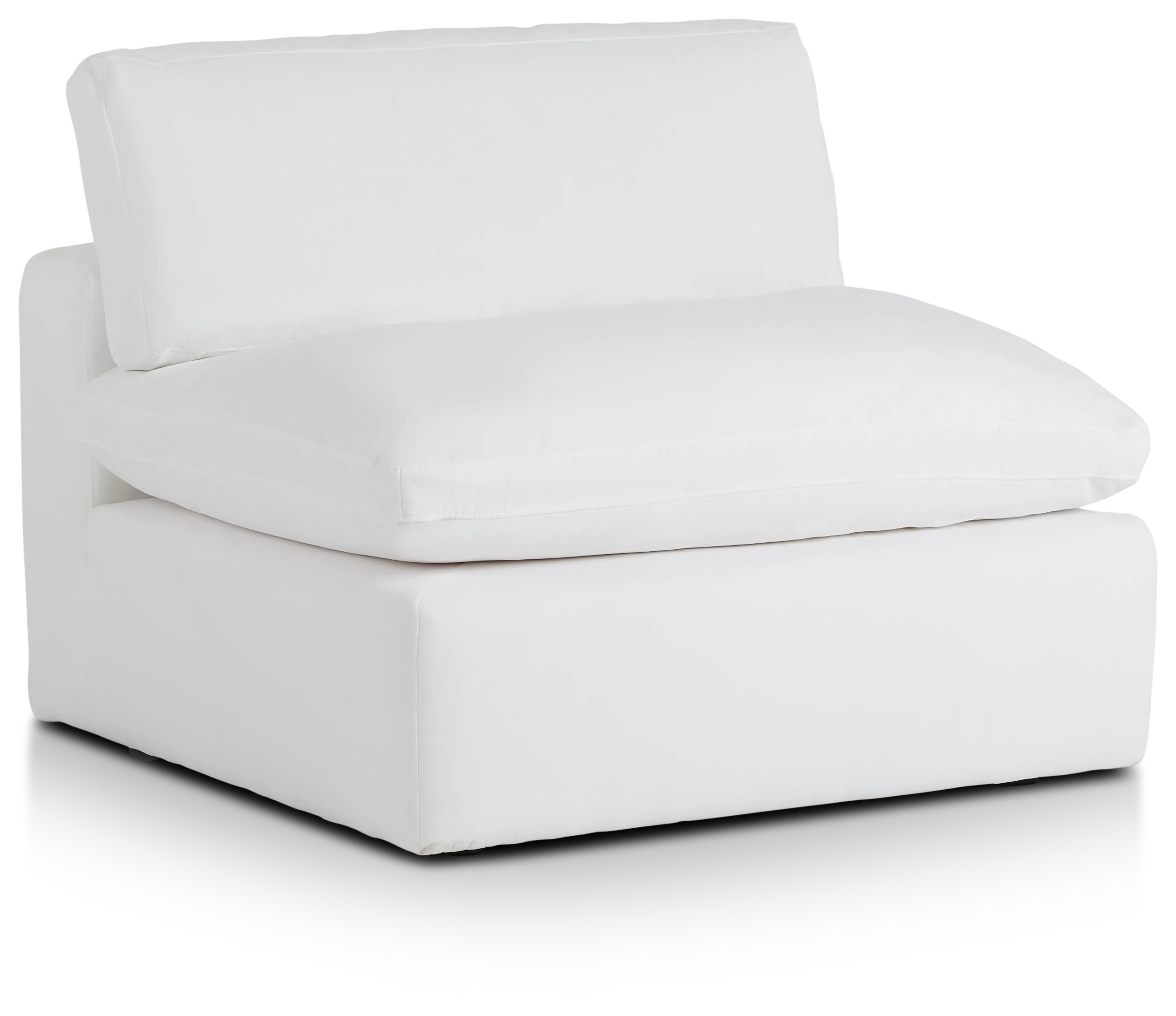Grant White Fabric Armless Chair Grant White Fabric Armless Chair