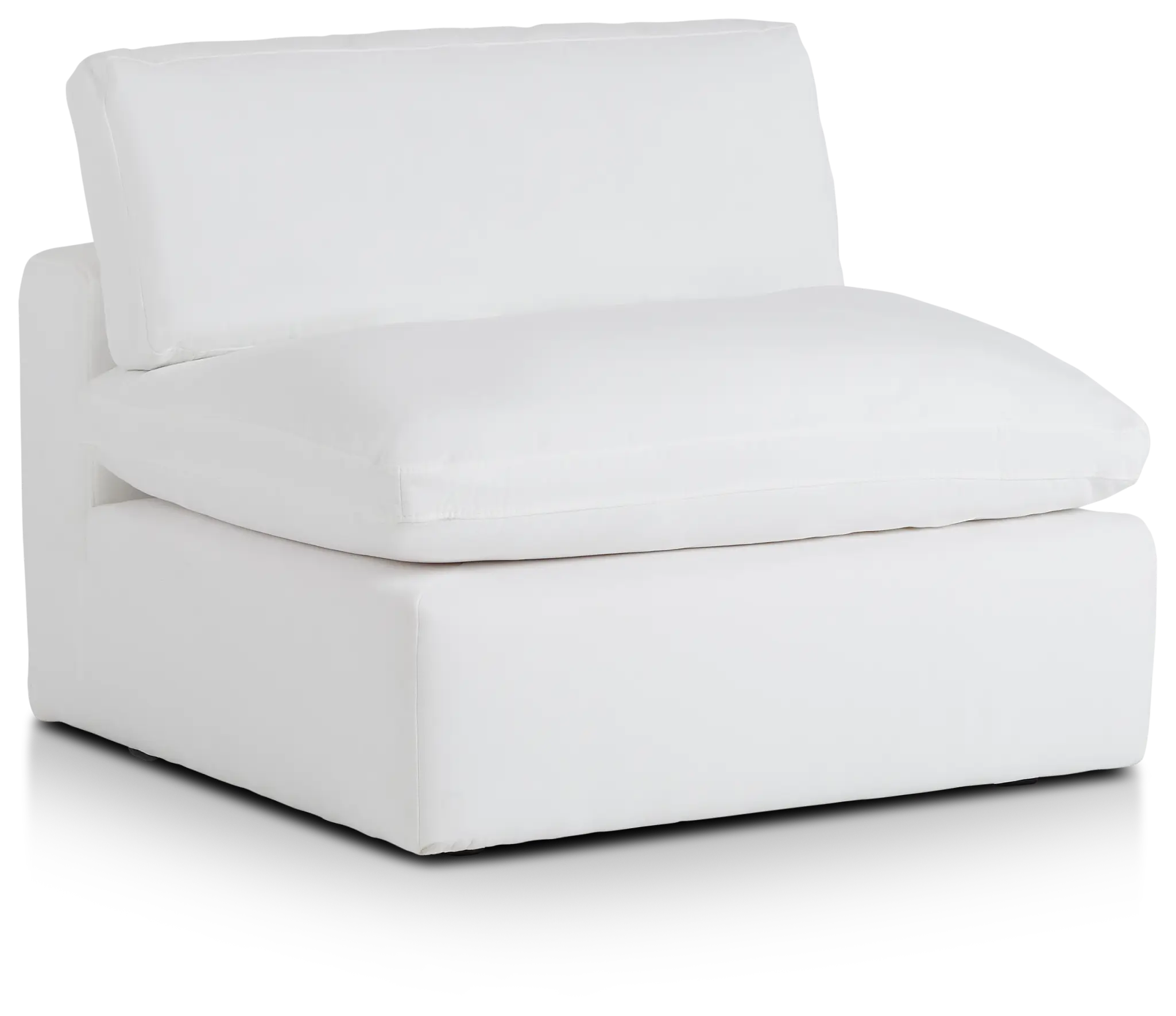 Grant White Fabric Armless Chair Grant White Fabric Armless Chair