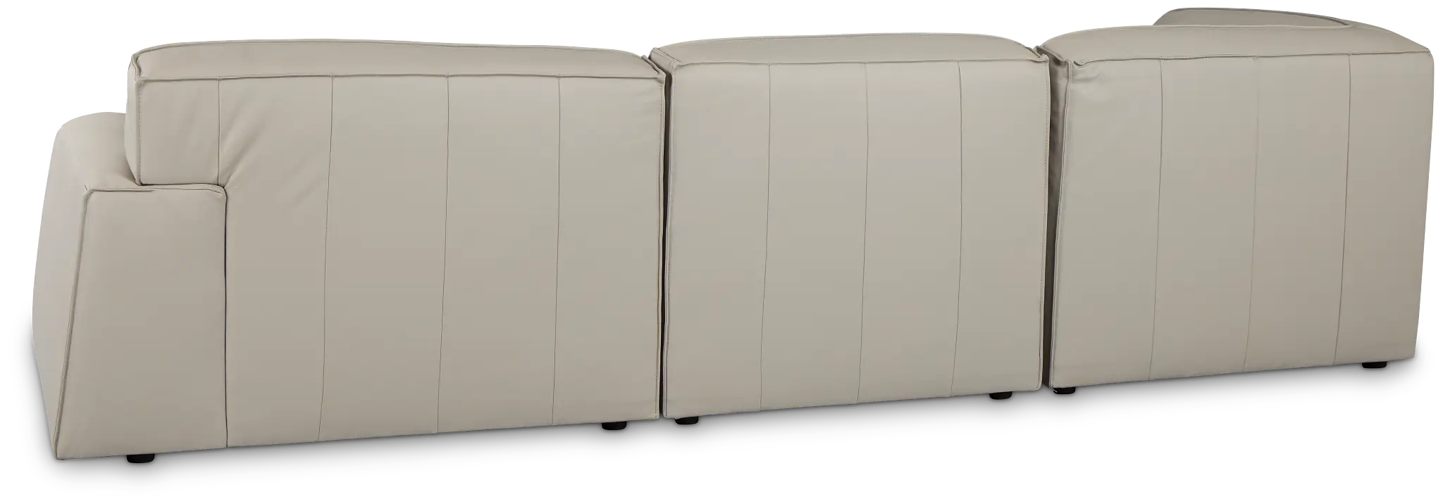 Blanca Gray Leather 4-piece Bumper Sectional Blanca Gray Leather 4-piece Bumper Sectional