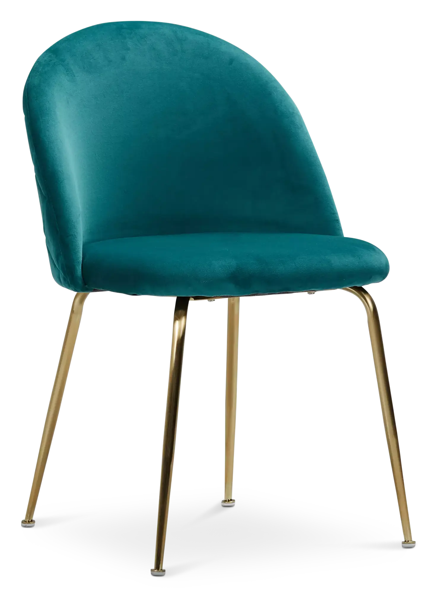 Capri Dark Teal Velvet Upholstered Side Chair W/ Gold Legs Capri Dark Teal Velvet Upholstered Side Chair W/ Gold Legs