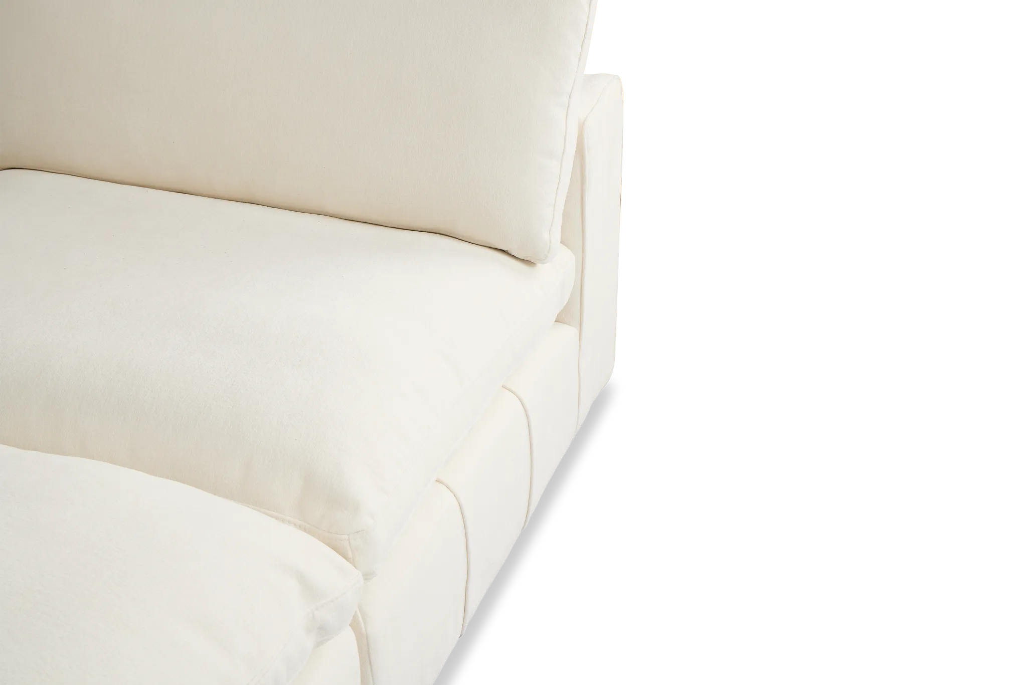 Cruz White Fabric 8-piece Pit Sectional