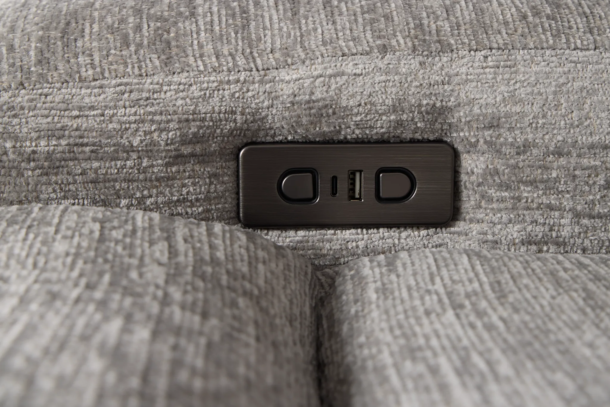 Bennett Gray Fabric Power Reclining Sofa