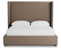 Captiva Joya Beige 60" Upholstered Shelter Bed