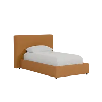 Grayton Merino Taupe 44" Upholstered Platform Bed