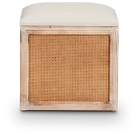 Lenn Light Tone Woven Accent Stool