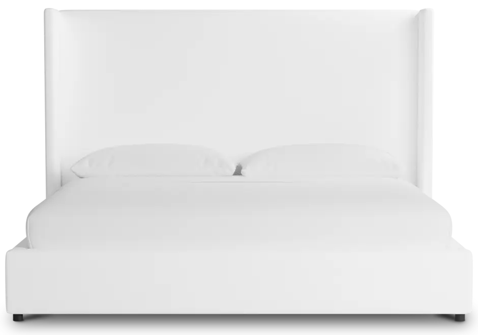 Captiva Peyton White 60" Upholstered Shelter Bed Captiva Peyton White 60" Upholstered Shelter Bed