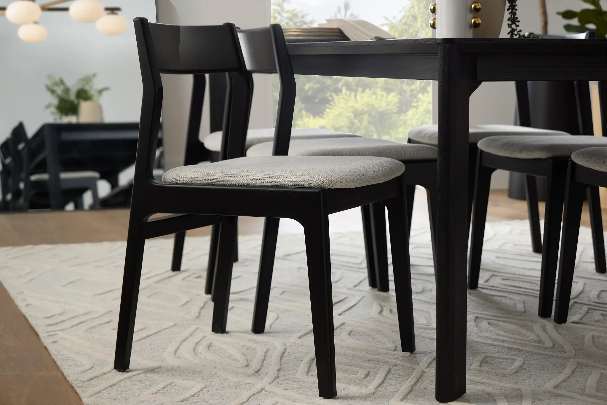 Santorini Black Upholstered Side Chair Santorini Black Upholstered Side Chair