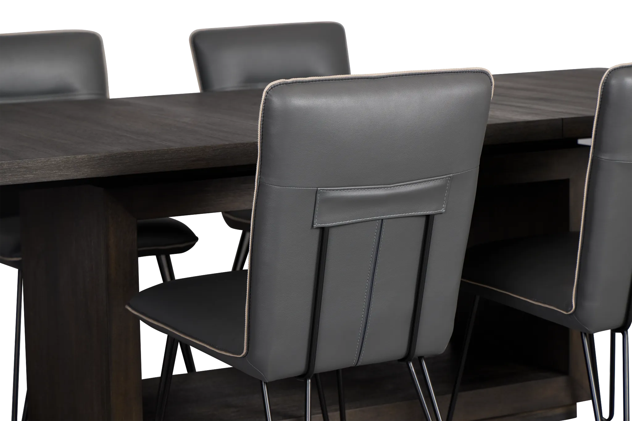 Madden Dark Tone Table & 4 Upholstered Chairs