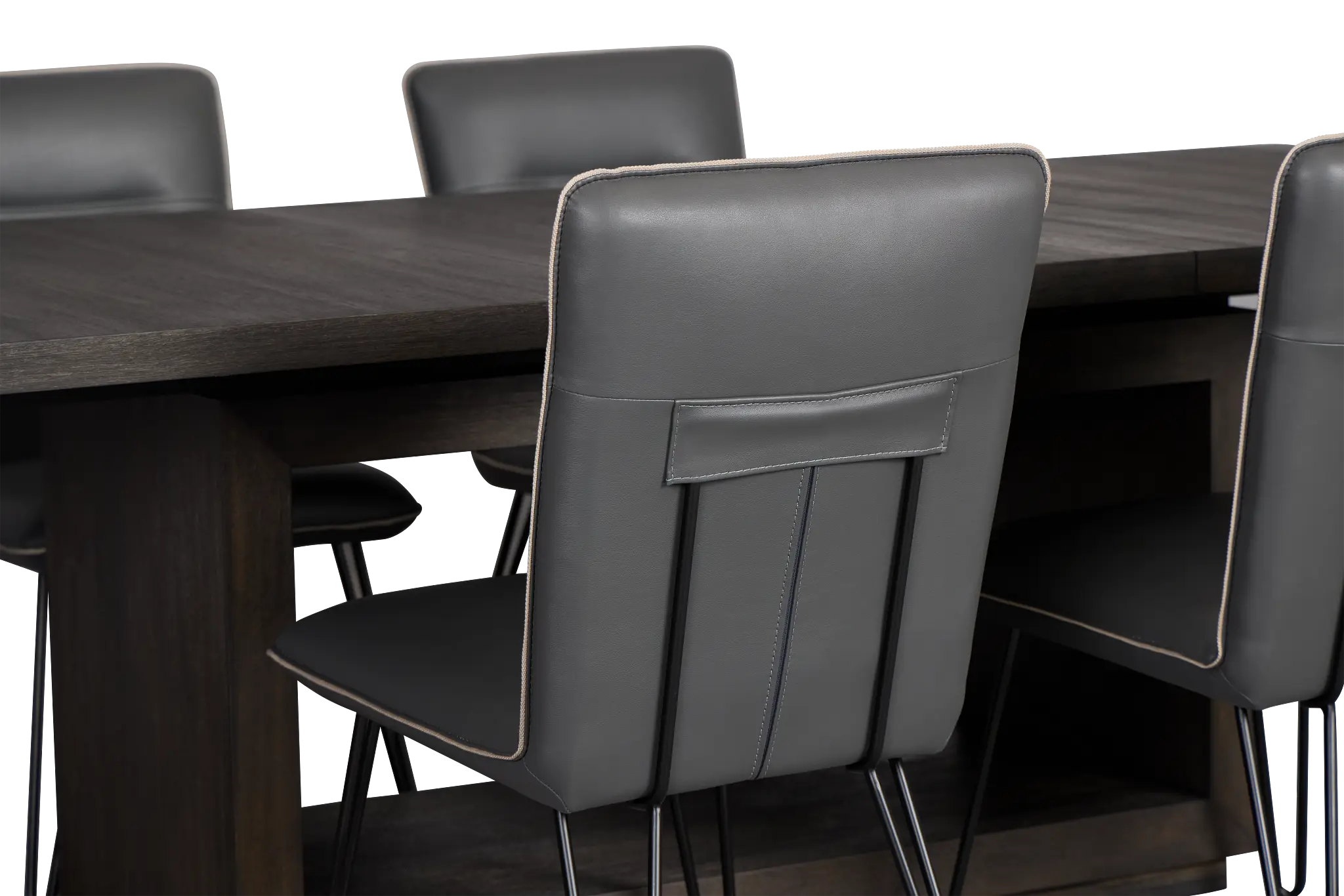 Madden Dark Tone Table & 4 Upholstered Chairs Madden Dark Tone Table & 4 Upholstered Chairs