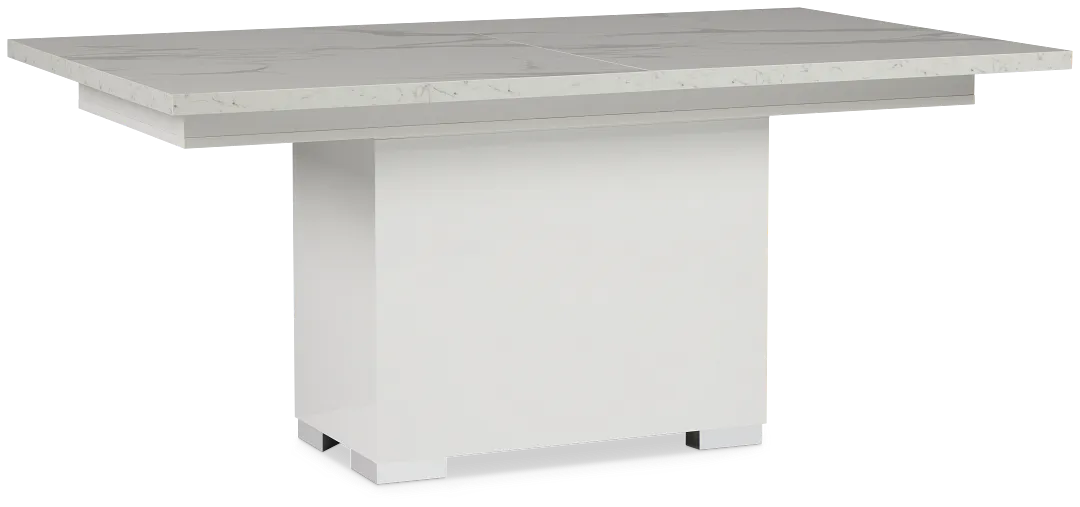 Modena White Rectangular Table