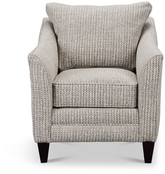 Webcam Gray Fabric Accent Chair