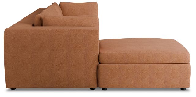 Destin Sutton Orange Fabric 4-piece Bumper Sectional