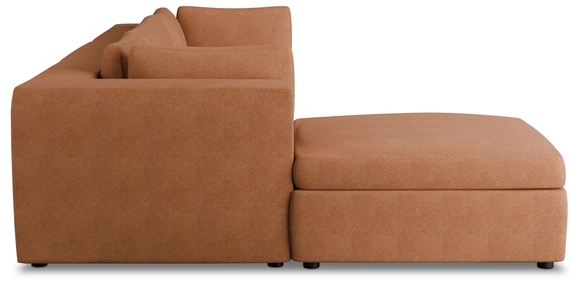 Destin Sutton Orange Fabric 4-piece Bumper Sectional Destin Sutton Orange Fabric 4-piece Bumper Sectional