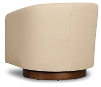 Paloma Beige Micro Swivel Accent Chair