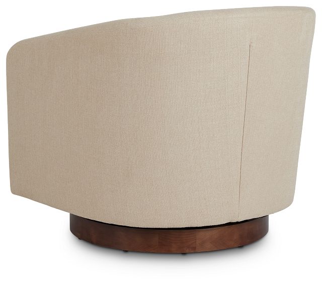 Paloma Beige Micro Swivel Accent Chair (4)