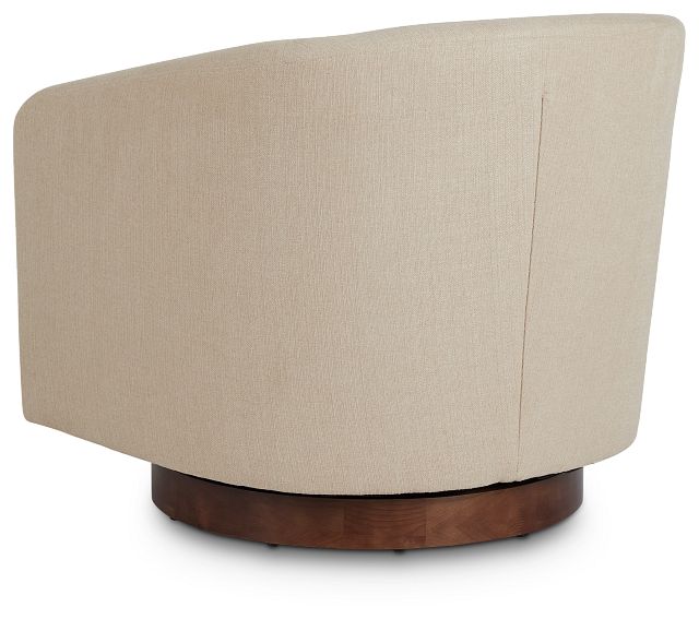 Paloma Beige Micro Swivel Accent Chair