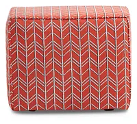 Bogatell Orange Fabric Indoor/outdoor Accent Ottoman