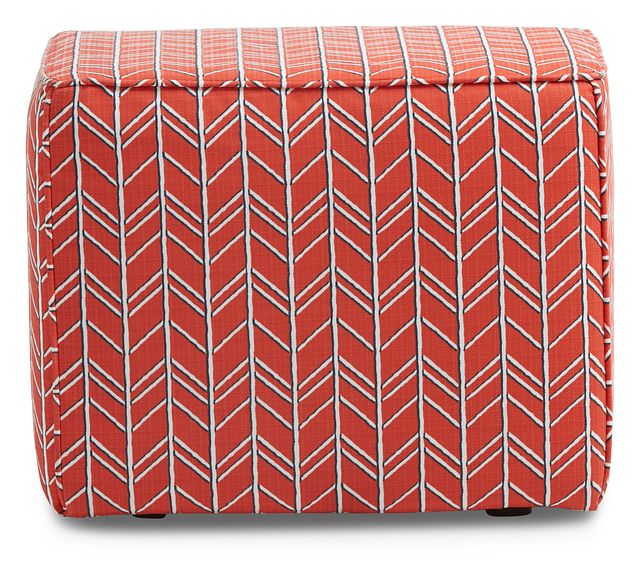 Bogatell Orange Fabric Indoor/outdoor Accent Ottoman