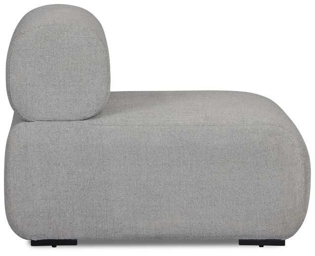 Celeste Light Gray Fabric Armless Chair