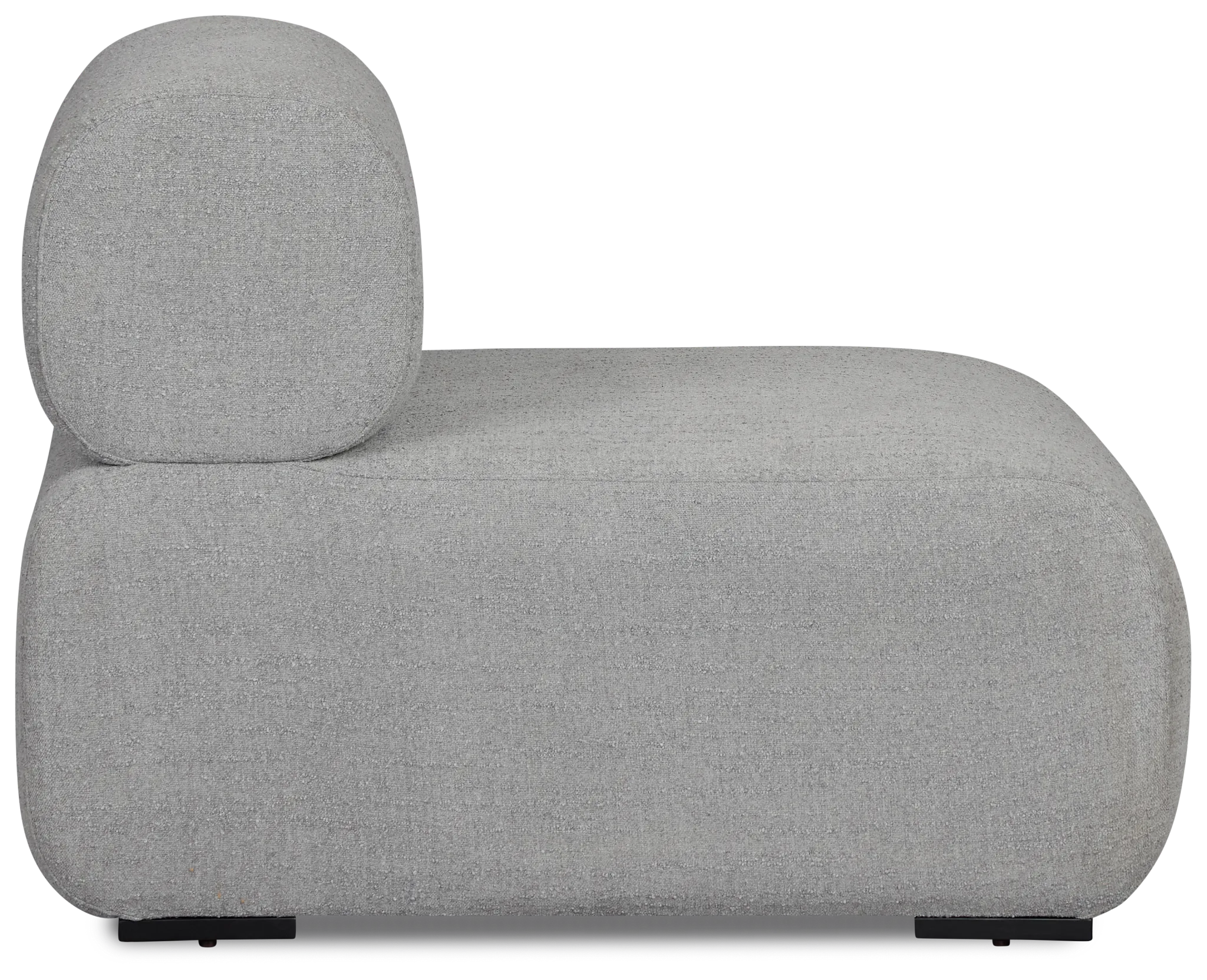 Celeste Light Gray Fabric Armless Chair