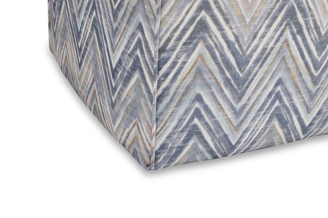 Zezster Gray Fabric Accent Pouf