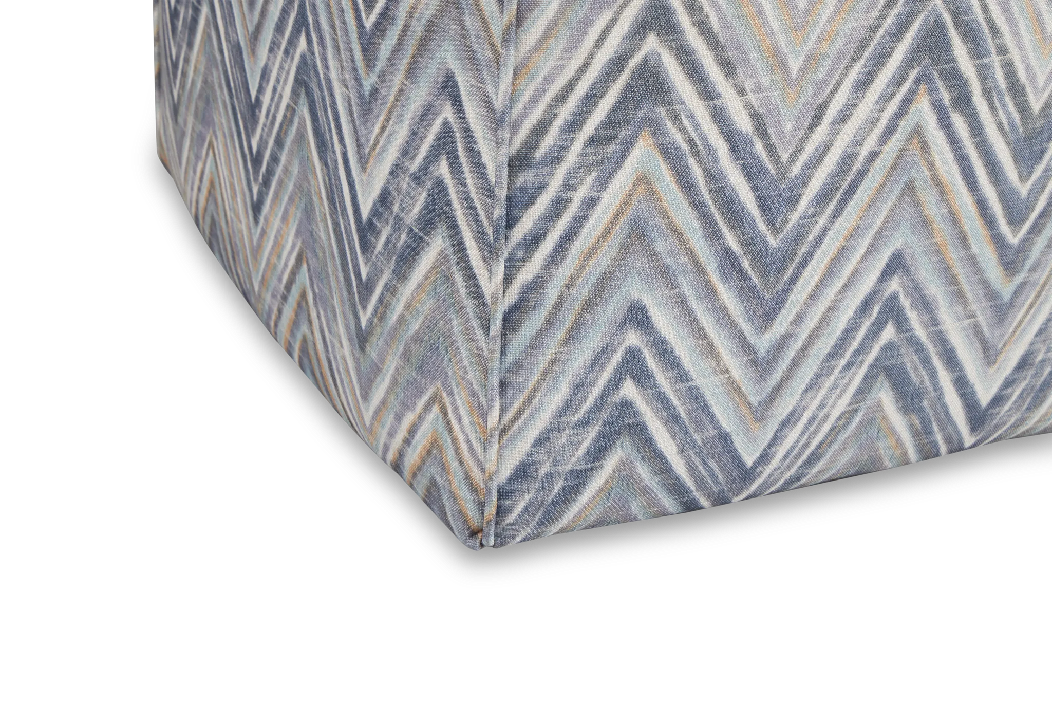 Zezster Gray Fabric Accent Pouf