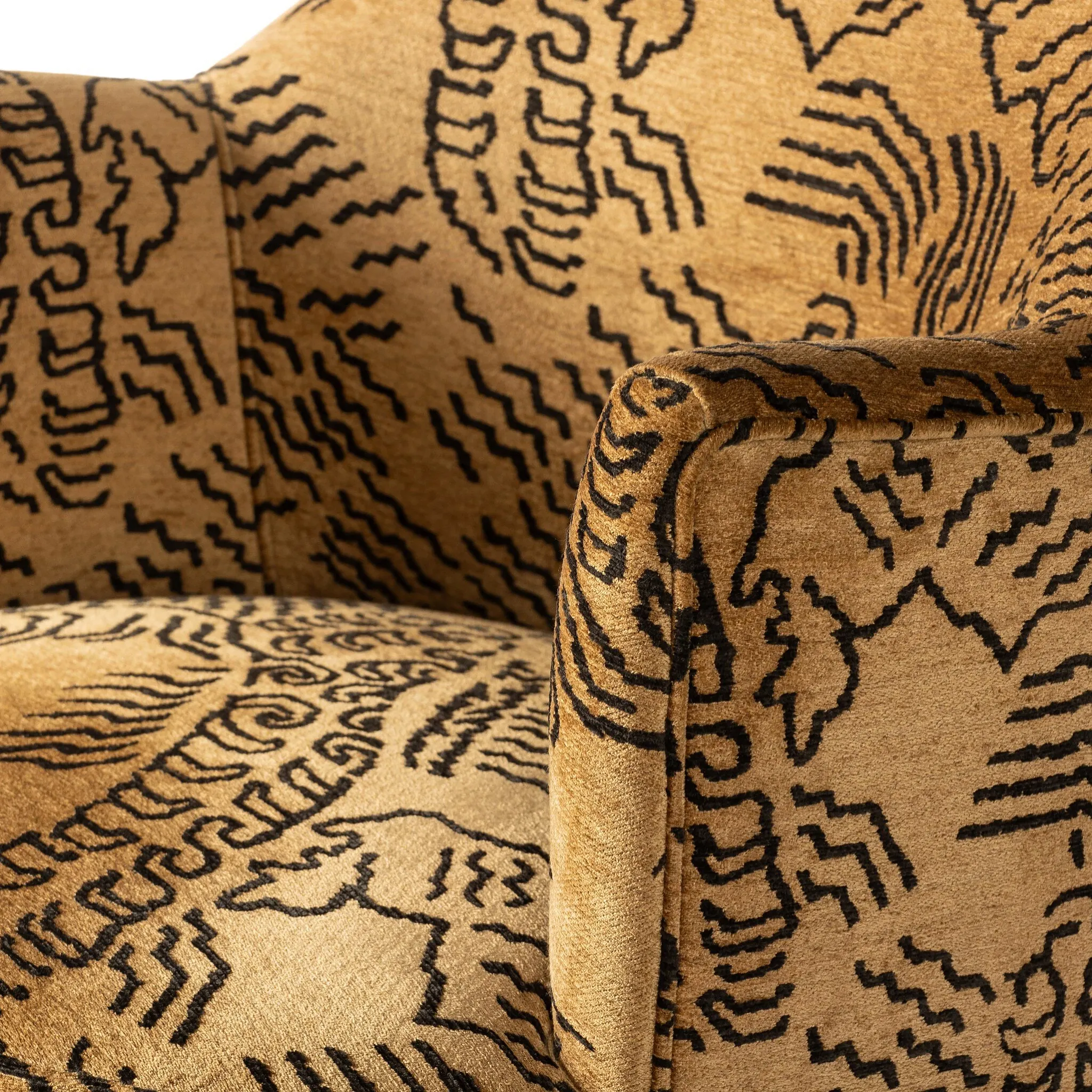 Four Hands Sevi Yellow Velvet Swivel Accent Chair