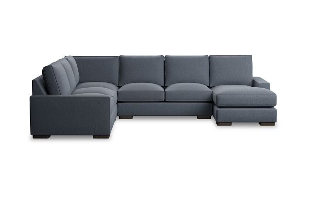 Edgewater Victory Dark Blue Medium Right Chaise Sectional