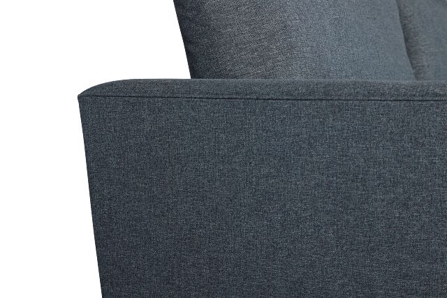 Noah Dark Blue Fabric Small Right Chaise Sectional