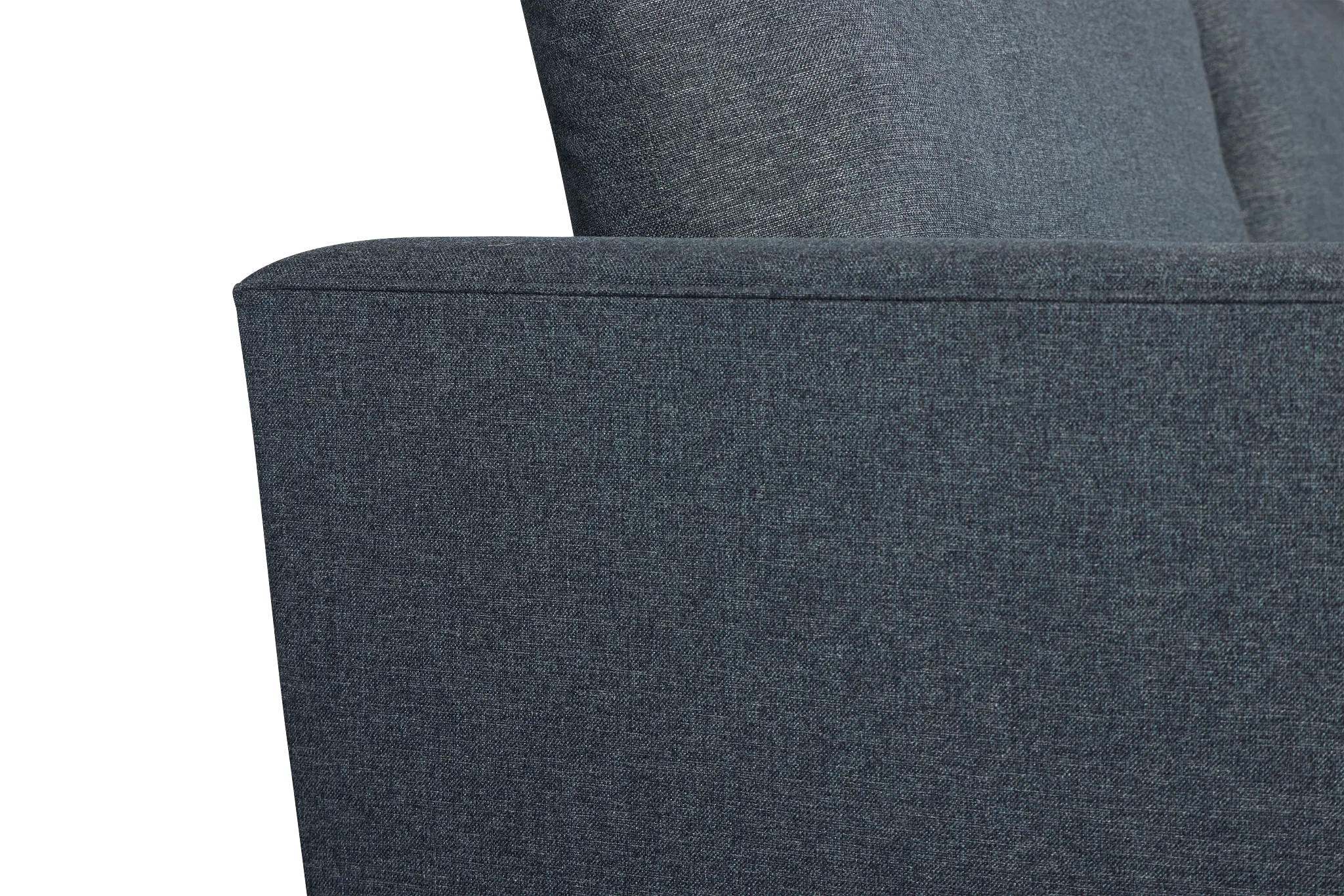 Noah Dark Blue Fabric Small Right Chaise Sectional