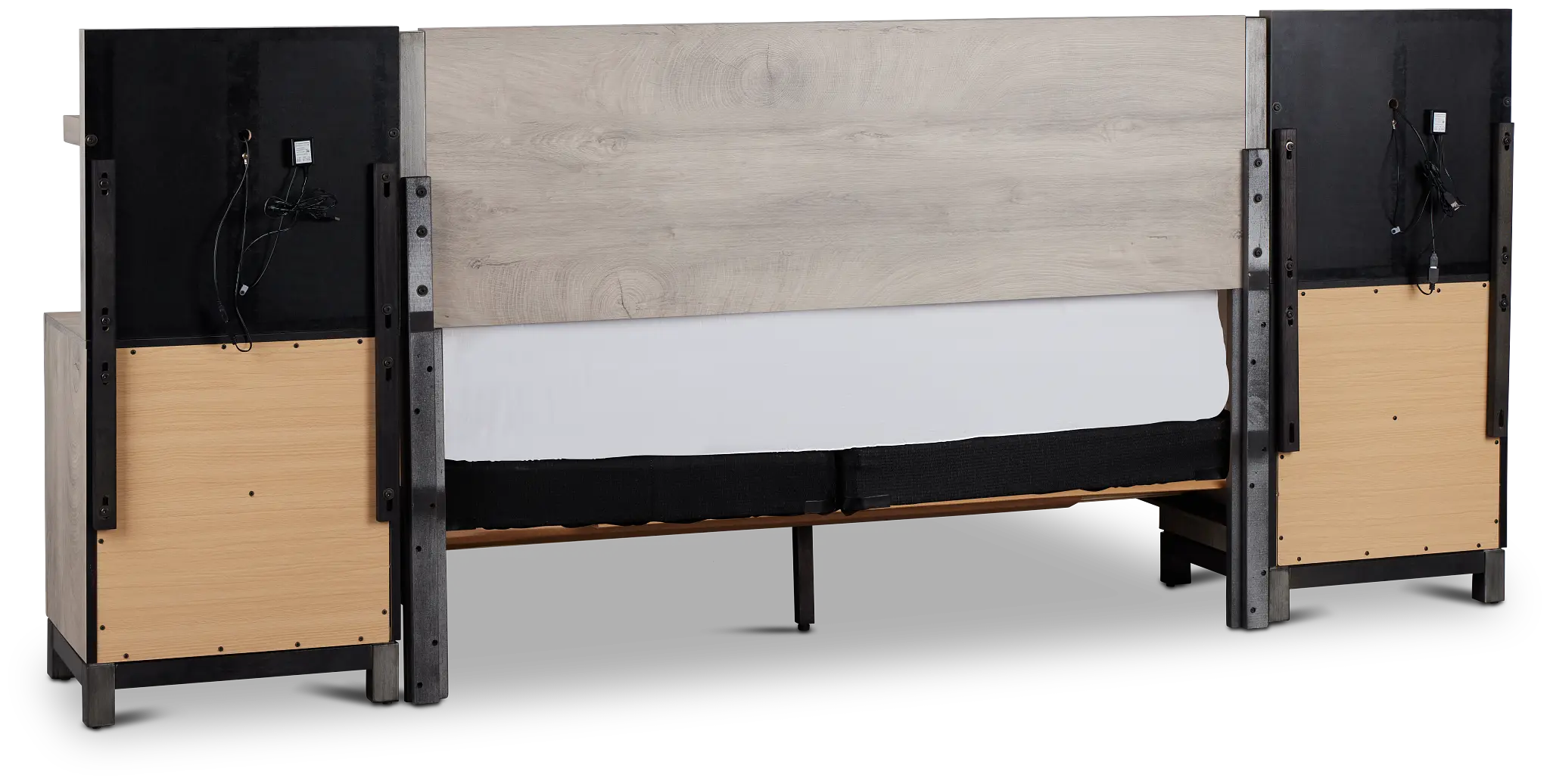 Evanston Gray Spread Bed W/ Two Nightstands Evanston Gray Spread Bed W/ Two Nightstands