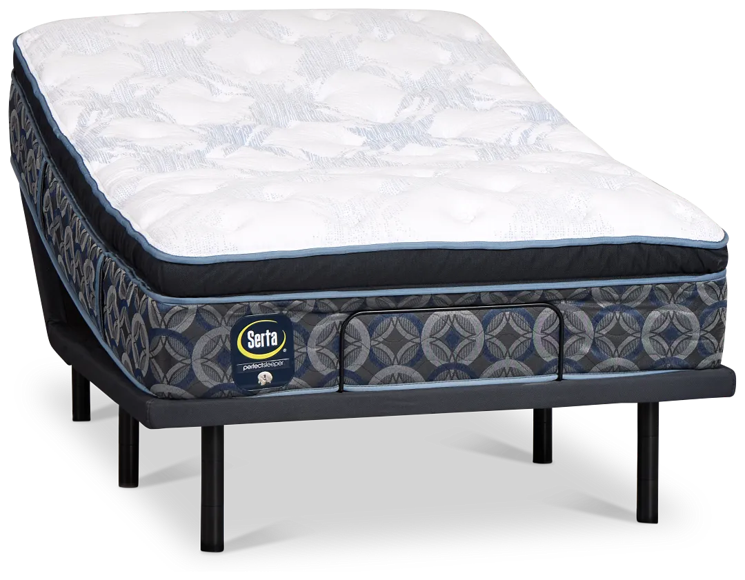 Perfect Sleeper Bay City Plush Baselogic Gold Adjustable Base Mattress Set