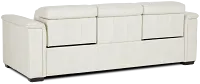 Ainsley White Leather Power Reclining Sofa
