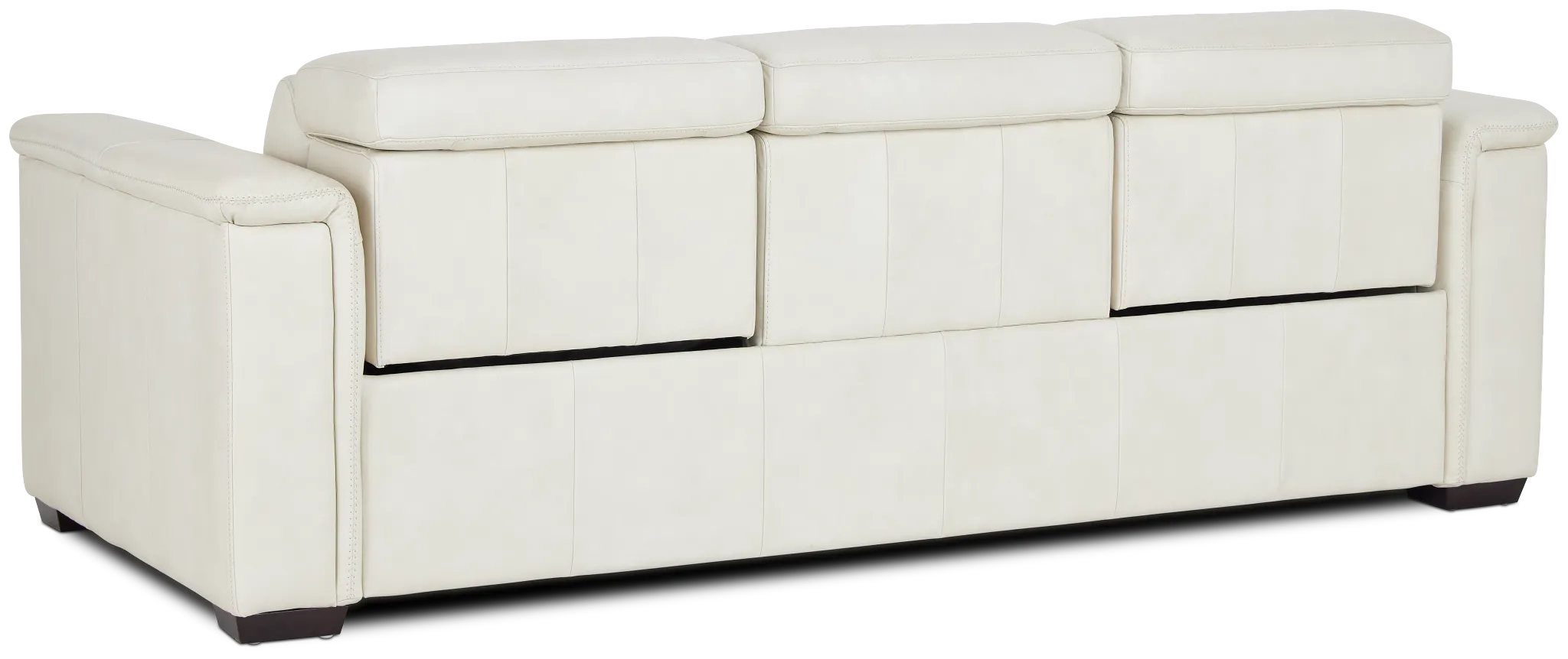 Ainsley White Leather Power Reclining Sofa