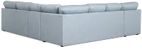 Rhodes Light Blue Fabric Large Left Chaise Sectional