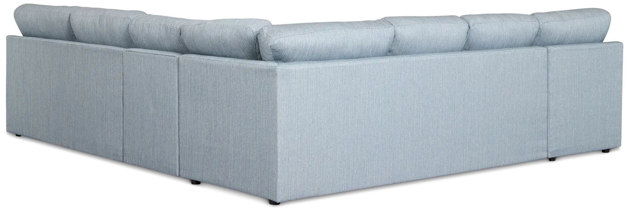 Rhodes Light Blue Fabric Large Left Chaise Sectional Rhodes Light Blue Fabric Large Left Chaise Sectional