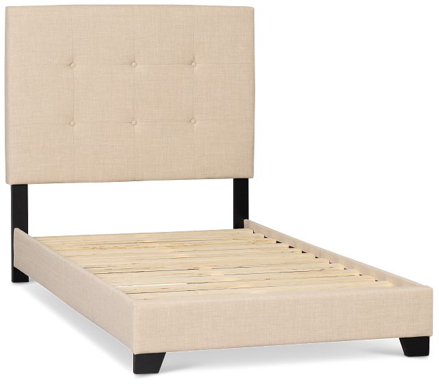 Flagler Beige Uph Panel Bed