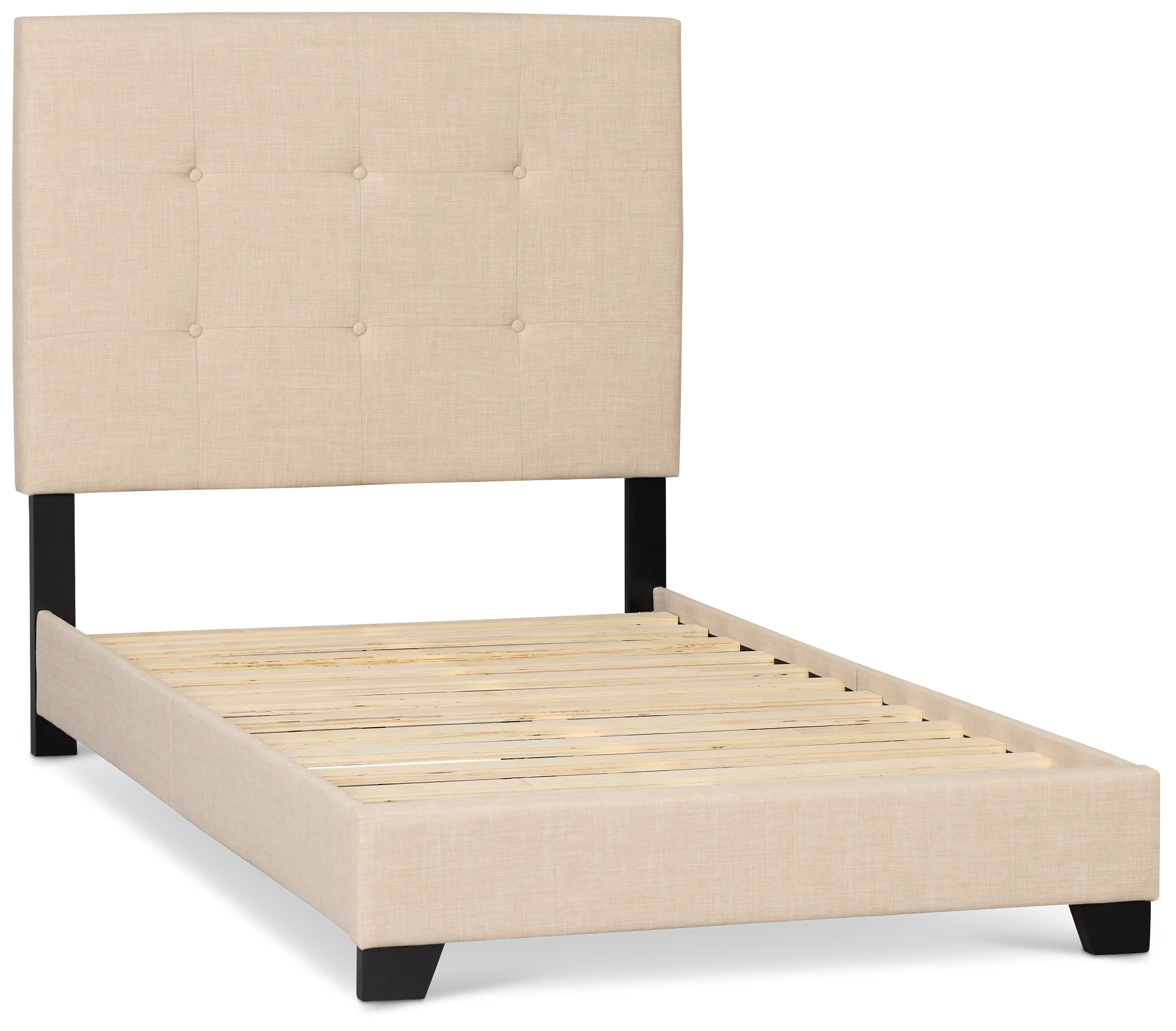 Flagler Beige Uph Panel Bed