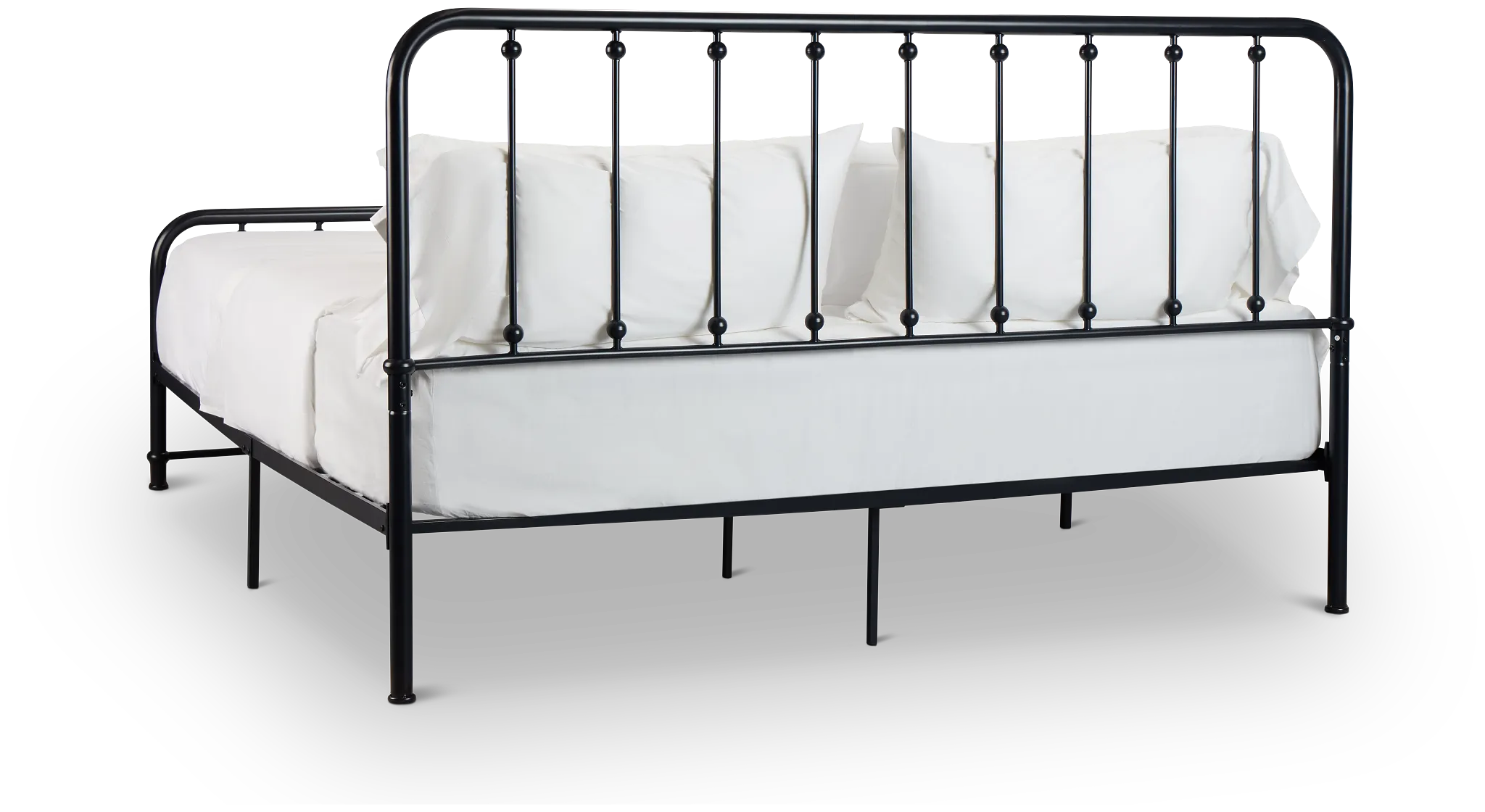 Rory Black Metal Panel Bed