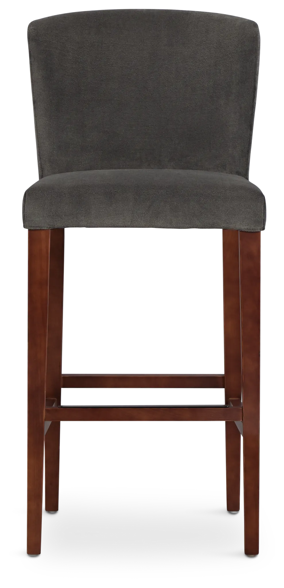 Bentley Dark Gray Velvet 30" Upholstered Barstool